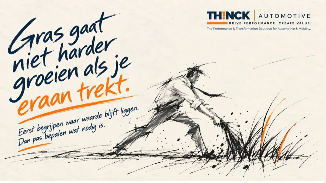 Originele TH!NCK-illustratie bij Gras gaat niet harder groeien als je eraan trekt
