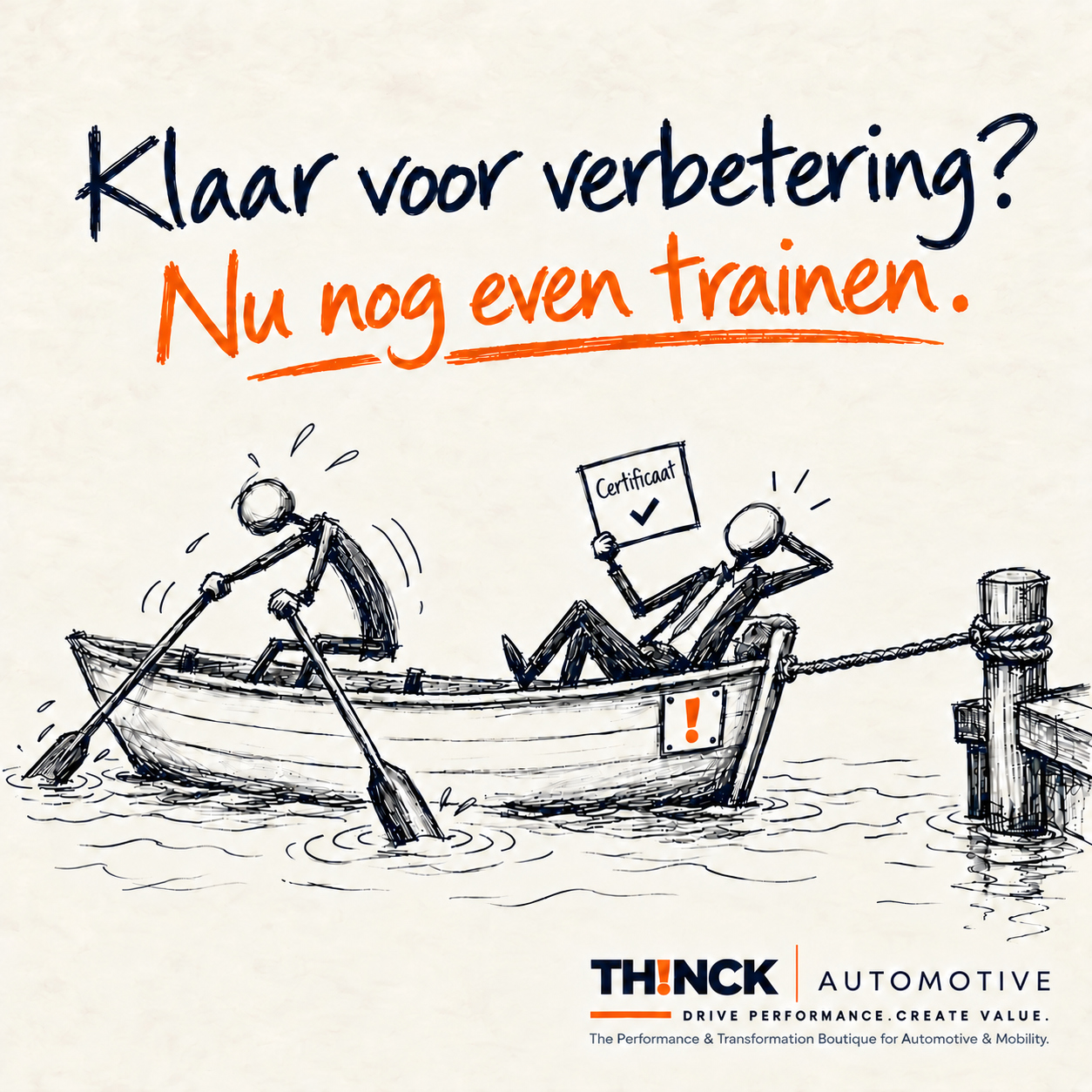 Originele TH!NCK-illustratie bij Trainen werkt niet.